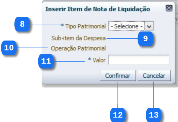 Arquivo:600px-Execução - Execução Orçamentária - NotaLiquidacaoEdit - Aba Itens 2.png